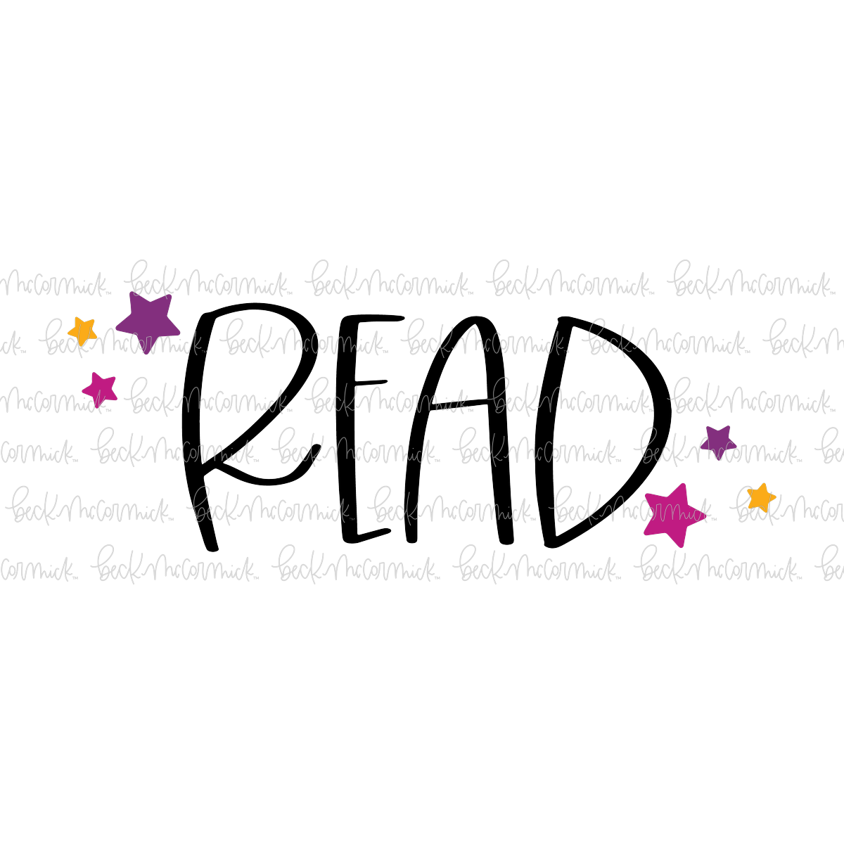 Read With Stars - Reading SVG Files, Book SVG File
