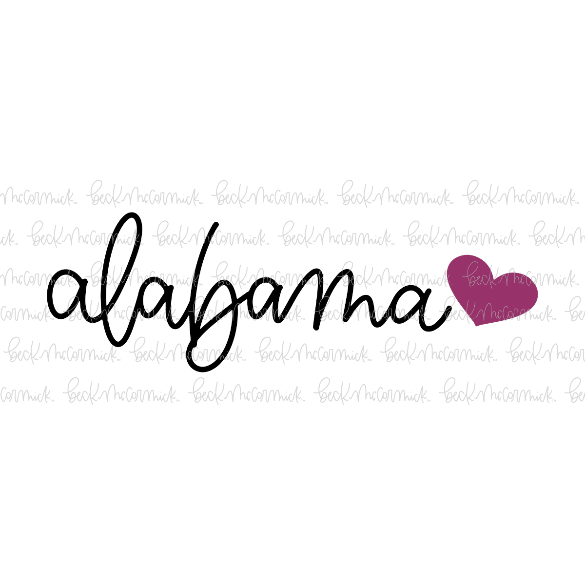 Alabama Heart - US State SVG