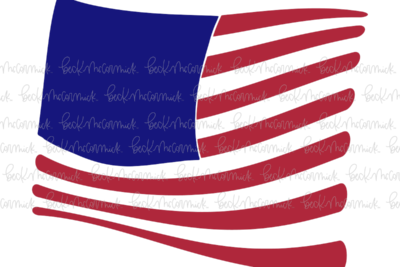 American Flag No Stars - Fourth of July SVG File