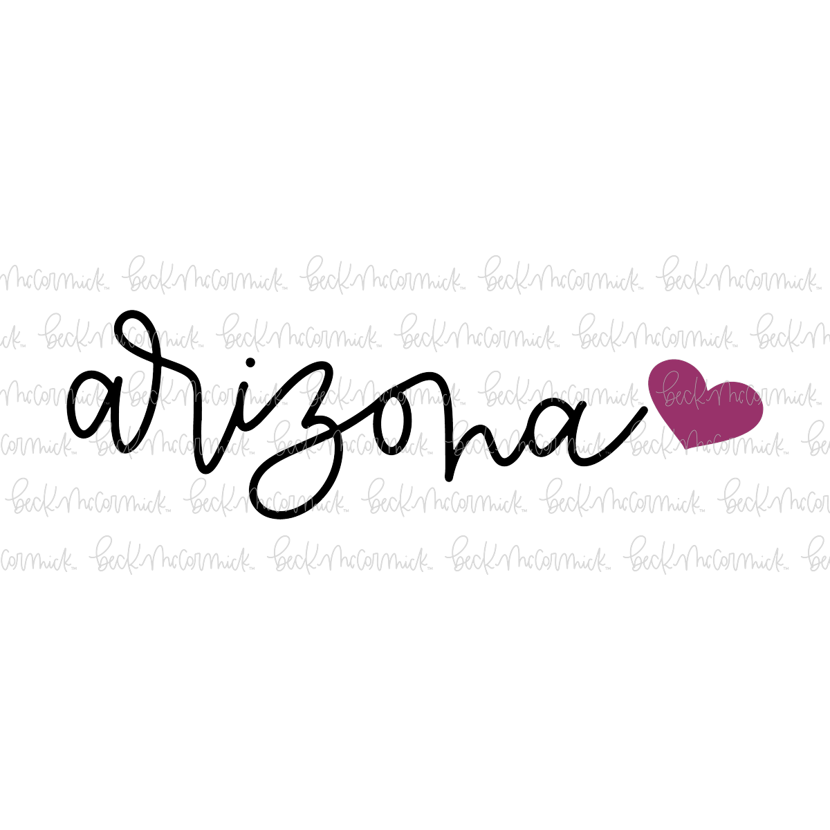 Arizona Heart - US State SVG