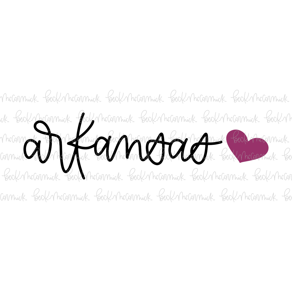 Arkansas Heart - US State SVG