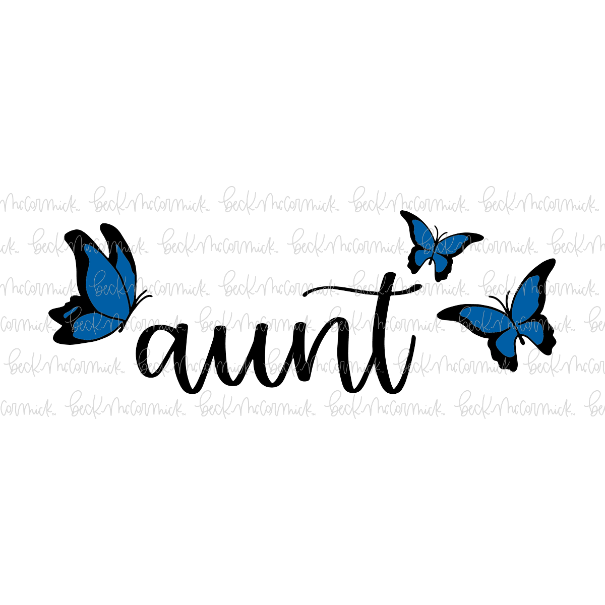 Aunt Butterflies - Family SVG File