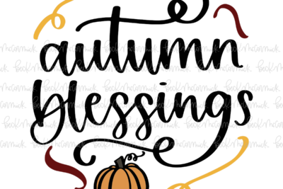 Autumn Blessings Circular Ornament - Thanksgiving SVG and Fall SVG
