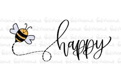 Bee Happy - Easter and Spring SVG File