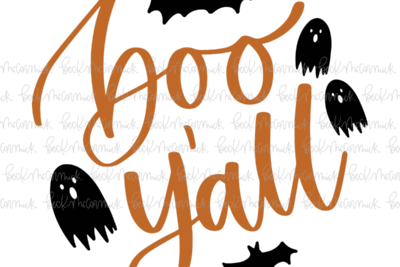 Boo Yall Circular Ornament - Halloween SVG File