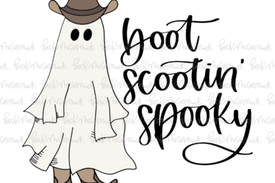 Boot Scootin Spooky - Ghost SVG File, Halloween SVG File