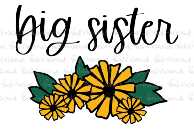 Bouquet Big Sister - Family SVG File