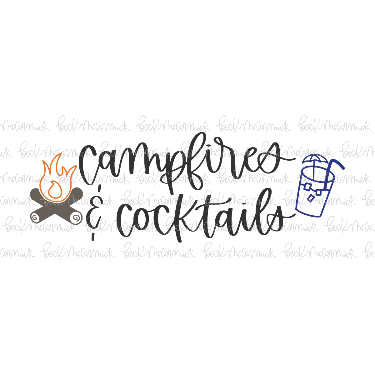 Campfires And Cocktails - Camping SVG File