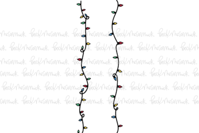 Christmas Lights Strand For Vertical Sign - Christmas SVG File