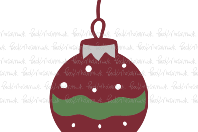 Christmas Ornament With Dots And A Stripe - Christmas SVG File
