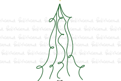 Christmas Tree Doodle Abstract - Christmas SVG File