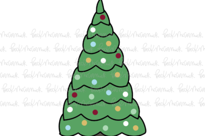 Christmas Tree With Ornaments And A Star - Christmas SVG File