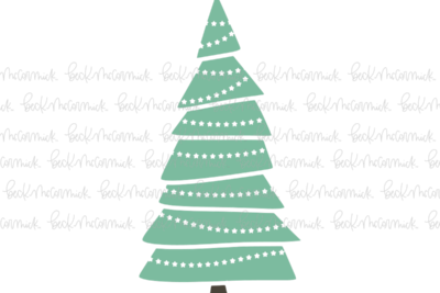 Christmas Tree With Star Garland 2 - Christmas SVG File
