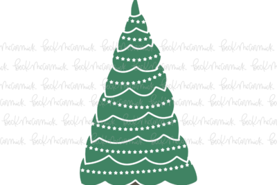 Christmas Tree With Star Garland 3 - Christmas SVG File
