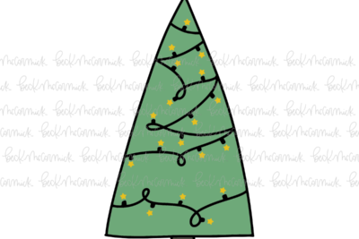 Christmas Tree With Star Garland - Christmas SVG File