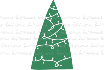 Christmas Tree With Star Lights - Christmas SVG File