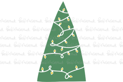 Christmas Tree With Yellow Lights - Christmas SVG File