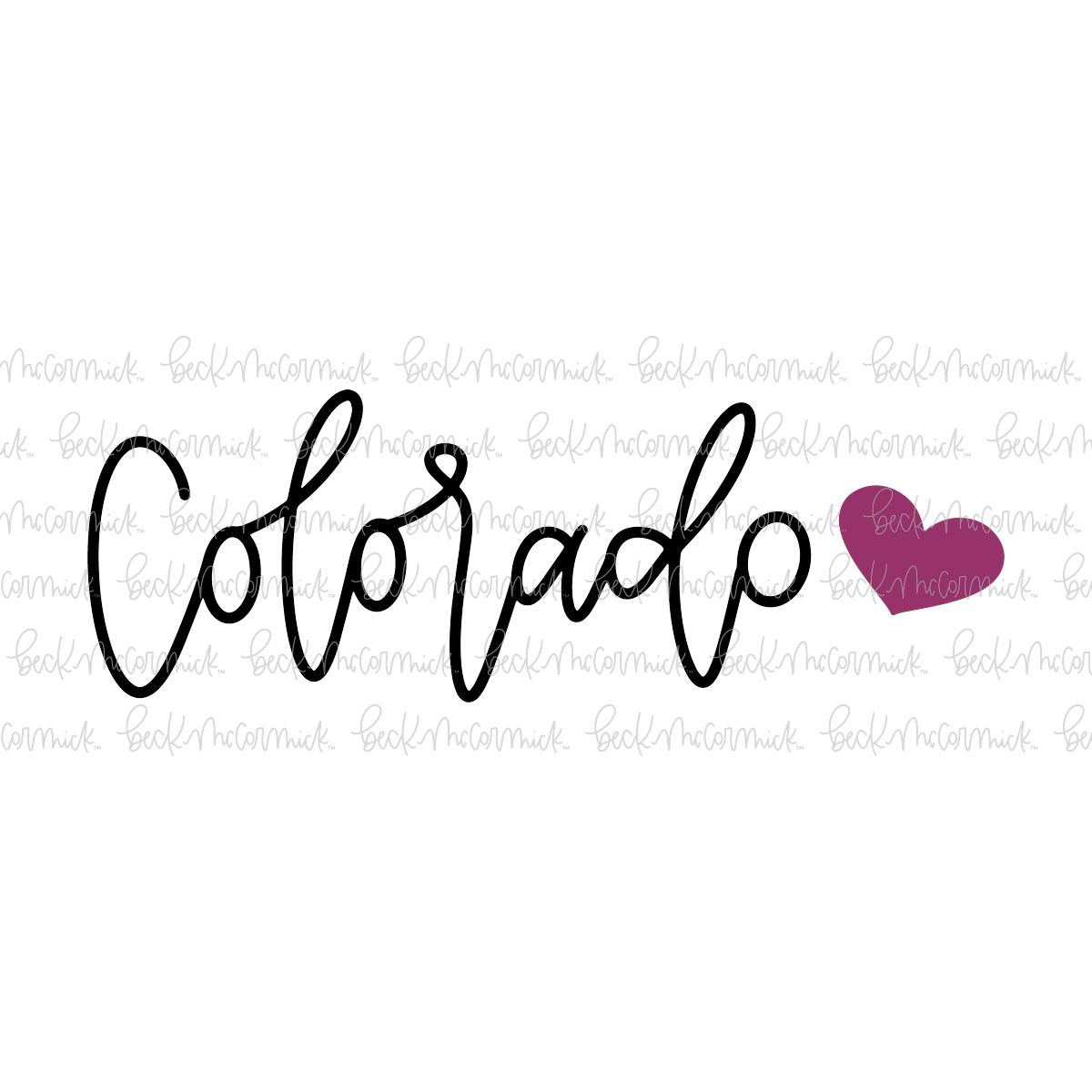 Colorado Heart 2 - US State SVG