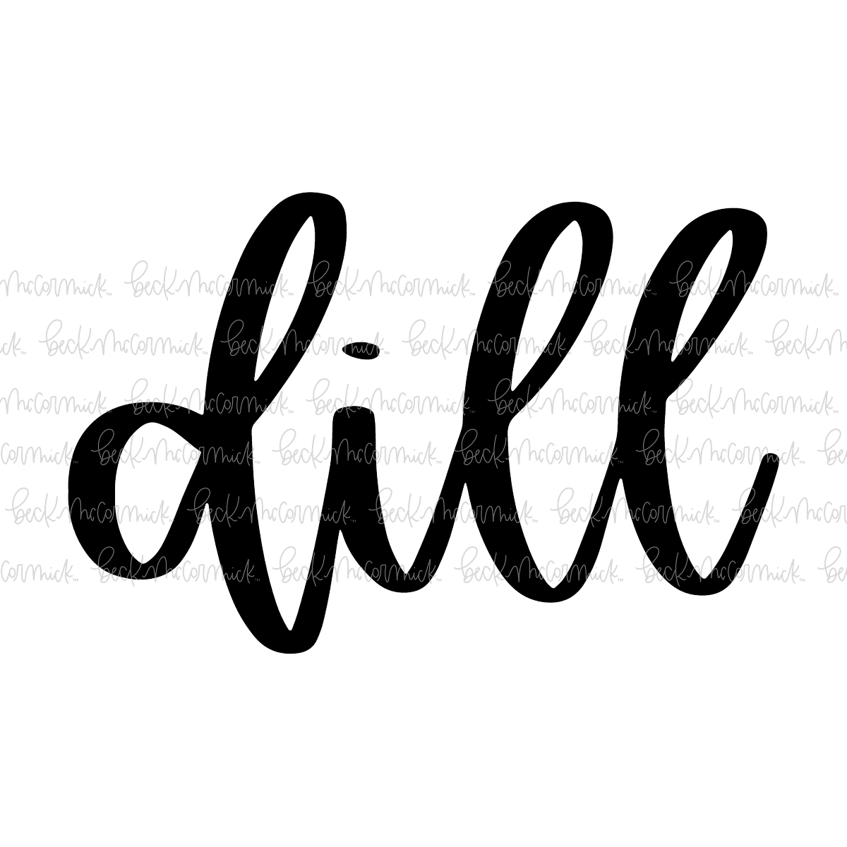 Dill - Spice SVGs, Kitchen SVGs, Label SVGs