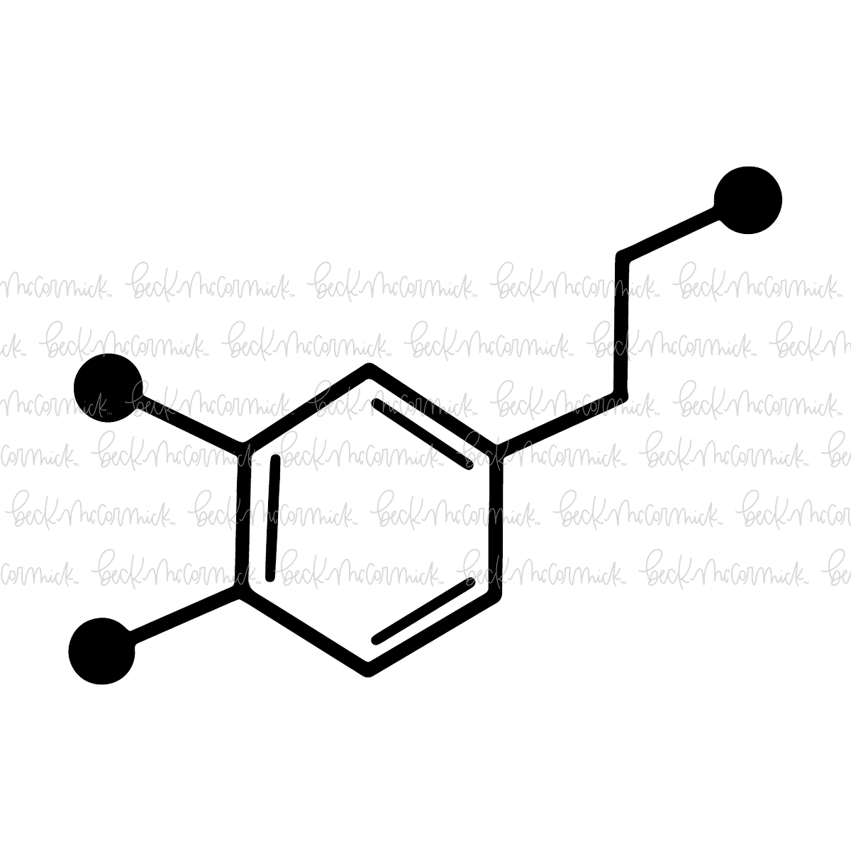 Dopamine Molecular Structure - Science SVG
