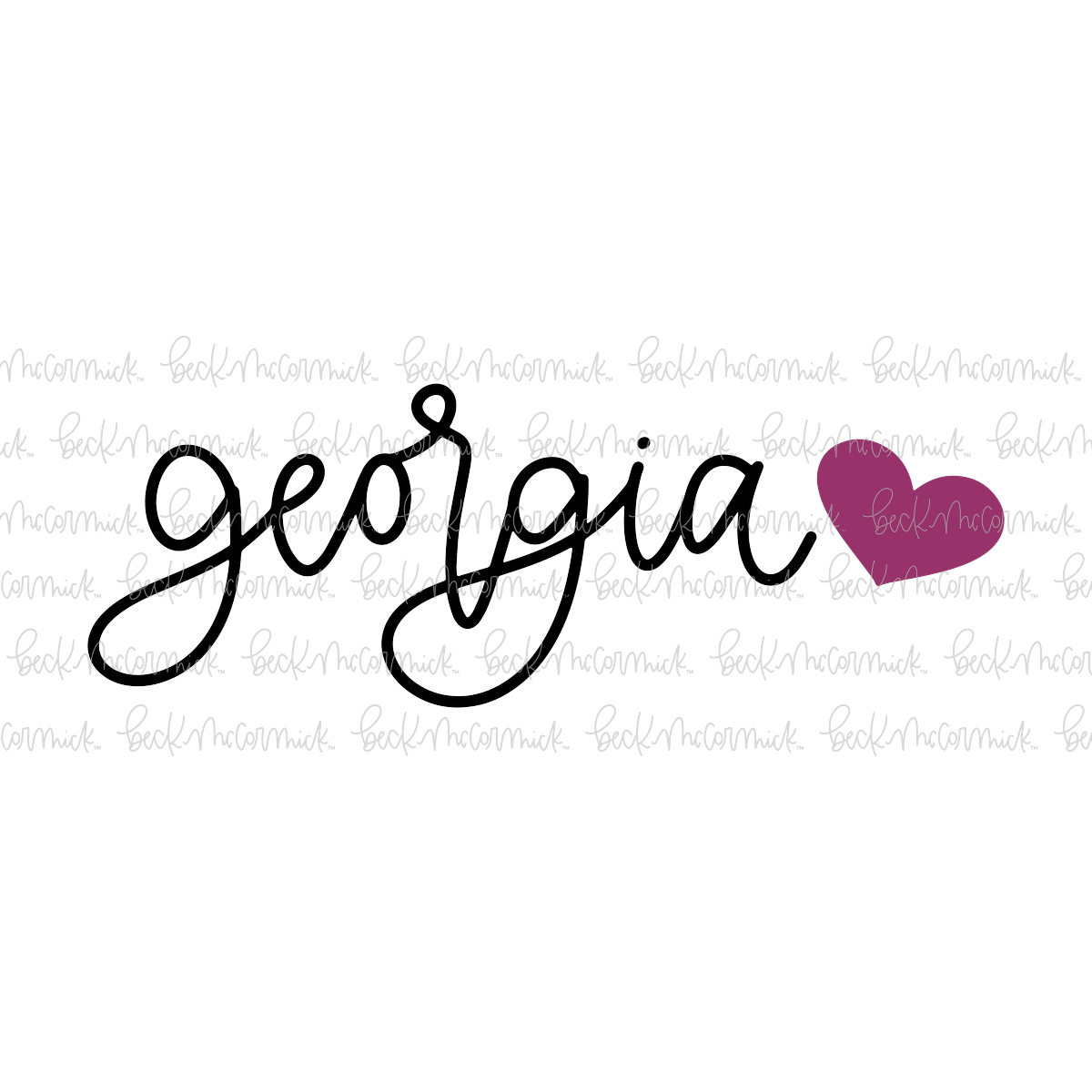 Georgia Heart - US State SVG