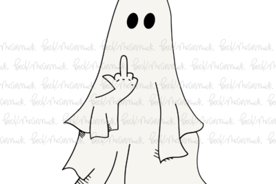 Ghost Middle Finger - Ghost SVG File, Halloween SVG File