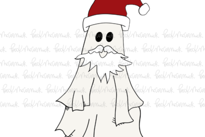 Ghost Santa - Ghost SVG File, Halloween SVG File