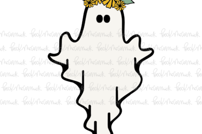Ghost Sunflower Crown - Halloween SVG File