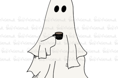 Ghost With A Teacup - Ghost SVG File, Halloween SVG File