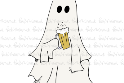 Ghost With Beer - Ghost SVG File, Halloween SVG File