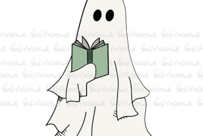 Ghost With Book - Ghost SVG File, Halloween SVG File