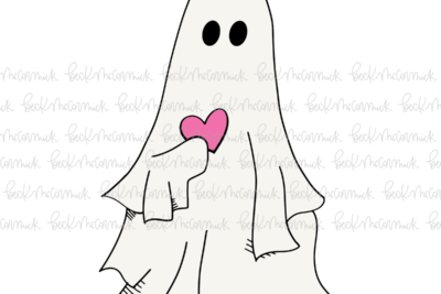 Ghost With Heart - Ghost SVG File, Halloween SVG File