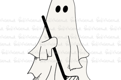 Ghost With Hockey Stick - Ghost SVG File, Halloween SVG File