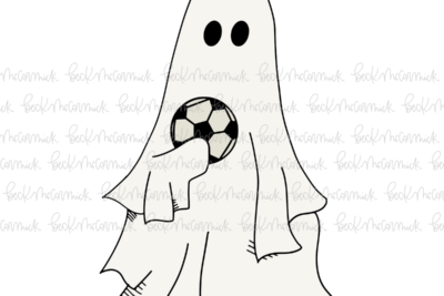 Ghost With Soccer Ball - Ghost SVG File, Halloween SVG File