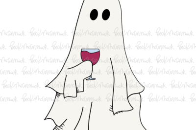 Ghost With Wine - Ghost SVG File, Halloween SVG File