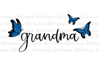 Grandma Butterflies - Family SVG File