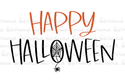 Happy Halloween Spider Web - Halloween SVG File