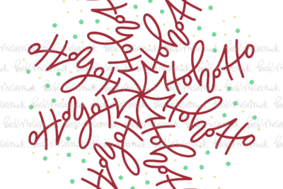 Ho Ho Ho Snowflake Mandala Design - Christmas SVG File