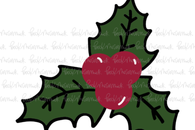 Holly With Berries - Christmas SVG File