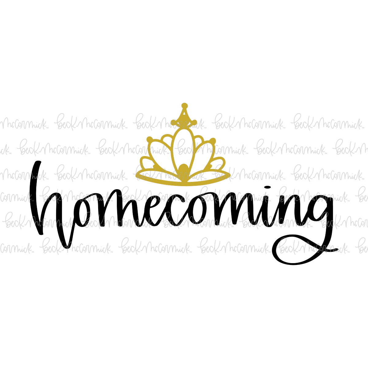 Homecoming With Crown - School SVG File