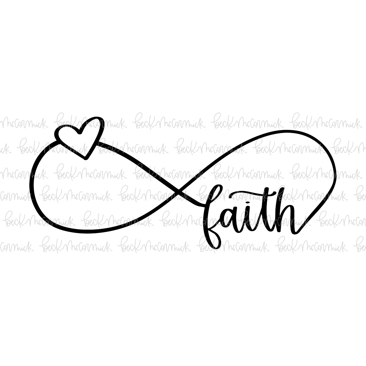 Infinity Heart With Faith - Infinity SVG File