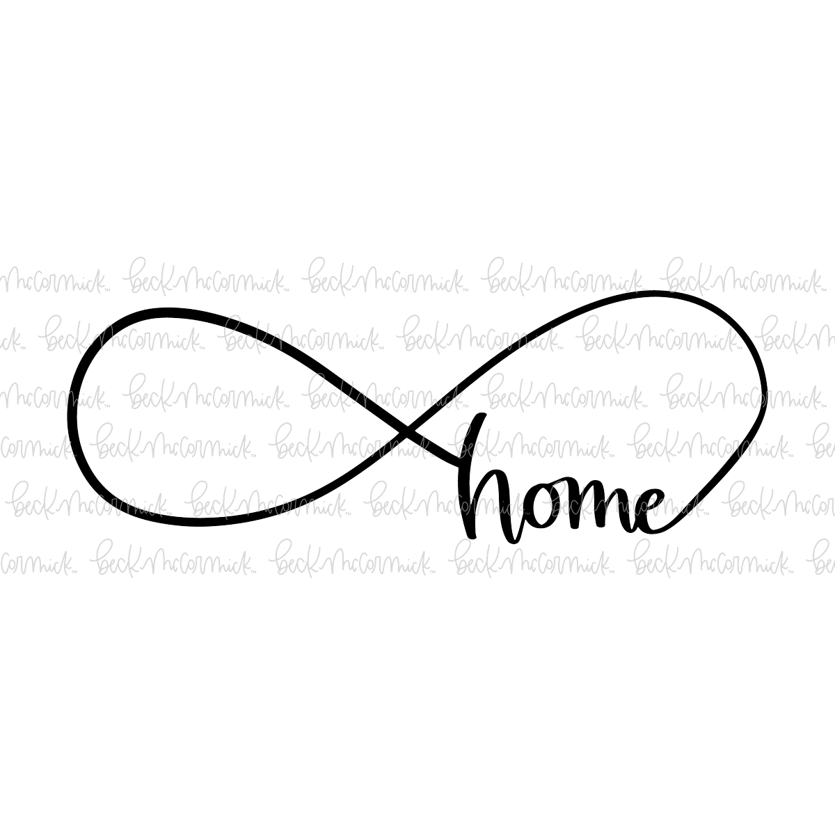 Infinity Sign With Home - Infinity SVG File