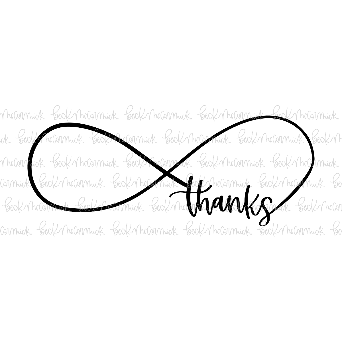 Infinity Sign With Thanks - Infinity SVG File