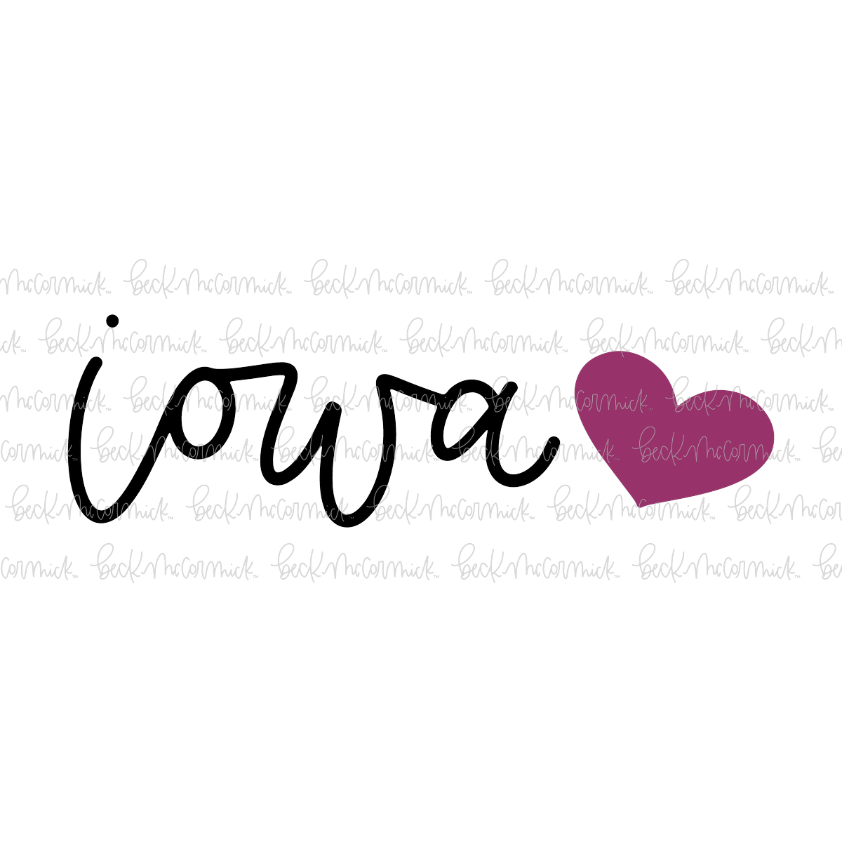 Iowa Heart - US State SVG