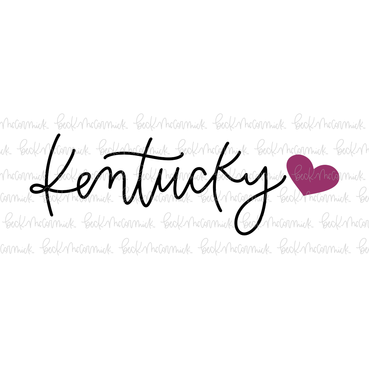 Kentucky Heart - US State SVG