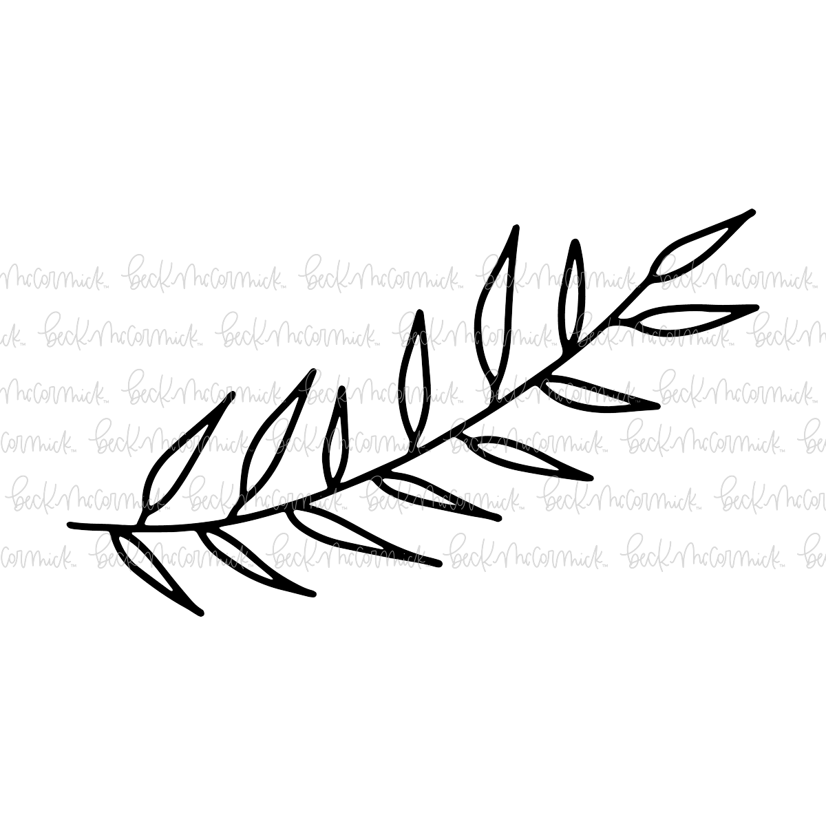 Laurel Branch 13 - Botanical SVG