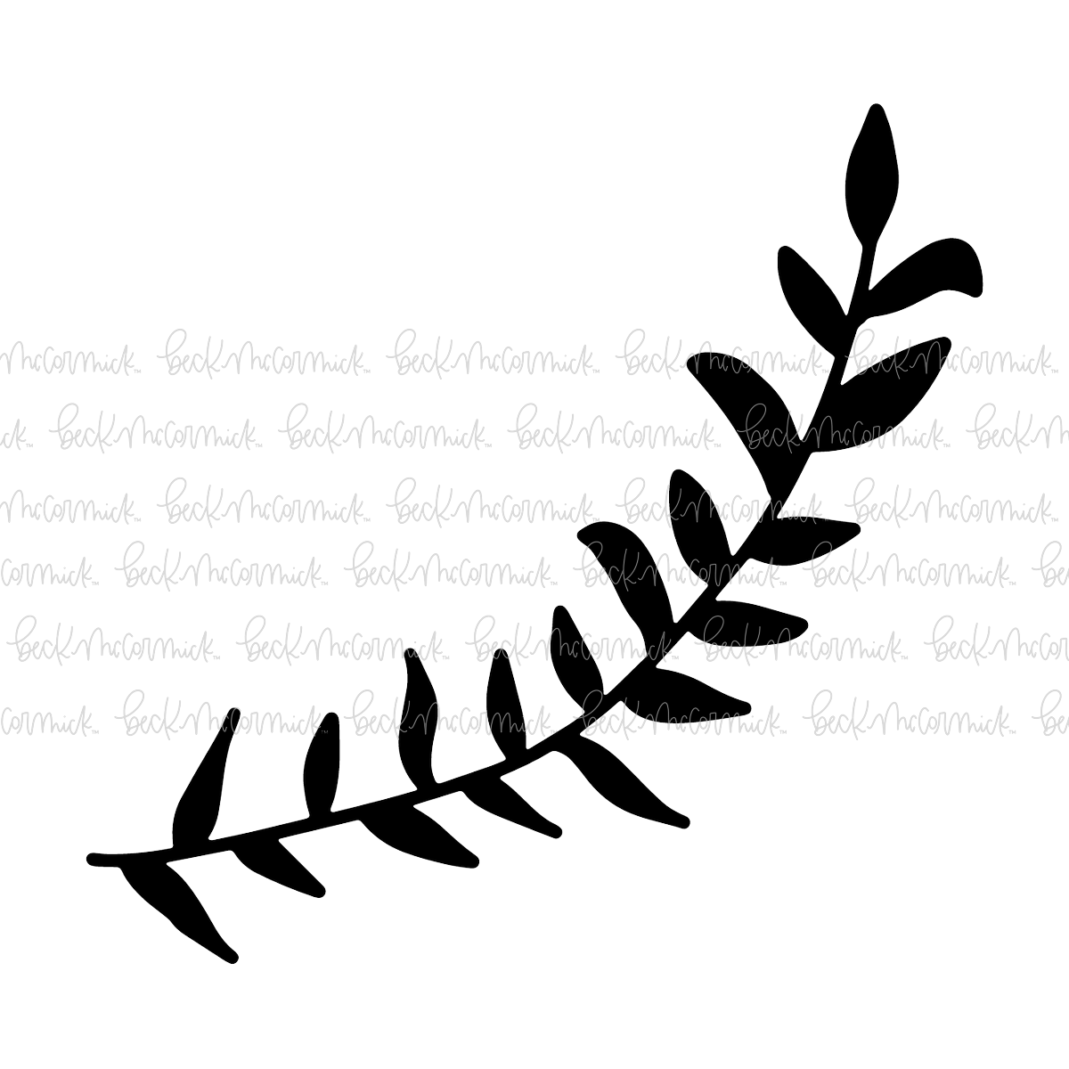 Laurel Branch 14 - Botanical SVG
