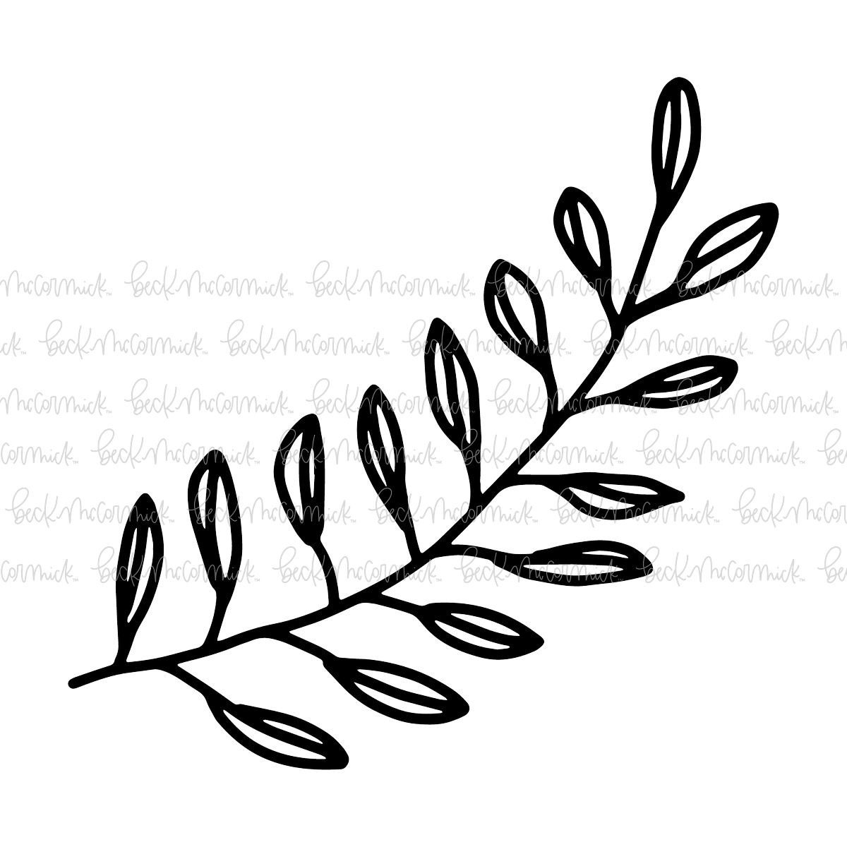 Laurel Branch 16 - Botanical SVG