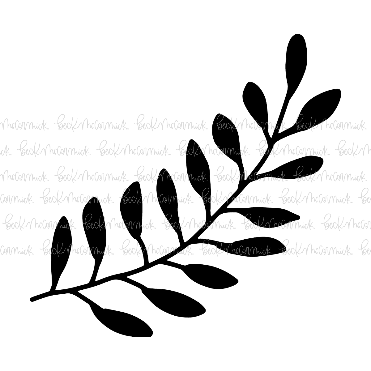 Laurel Branch 18 - Botanical SVG