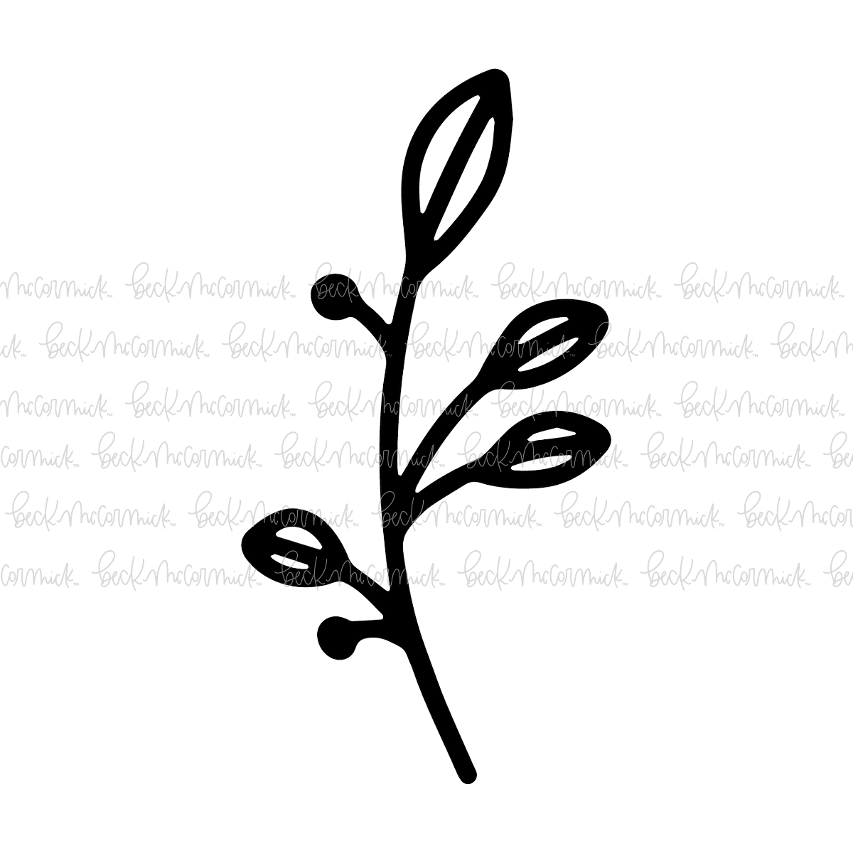 Laurel Branch 2 - Botanical SVG
